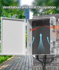 Tough Outdoor ABS Electrical Junction Box Water Resistant Enclosure With Internal Mounting Panel And Hinged Cover Weatherproof