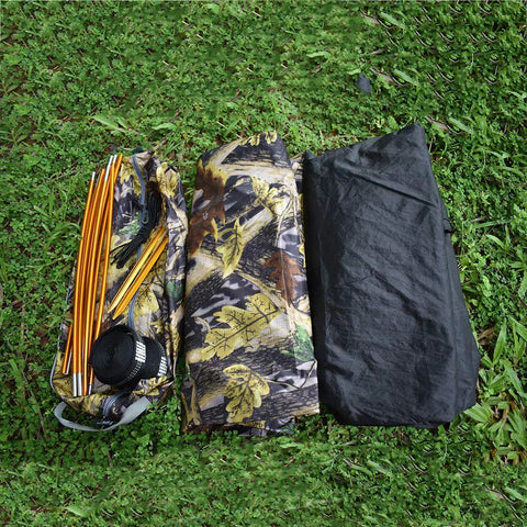 All In One Camping Hammock Tent With Mosquito Net And Rain Fly 3 In 1 Outdoor Hammock components with poles and fabric