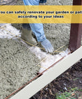 13 Piece Plastic Concrete Forms Set for Walkways 4x73 Inches Flexible Flatwork Curb Tools in use for garden path edging.