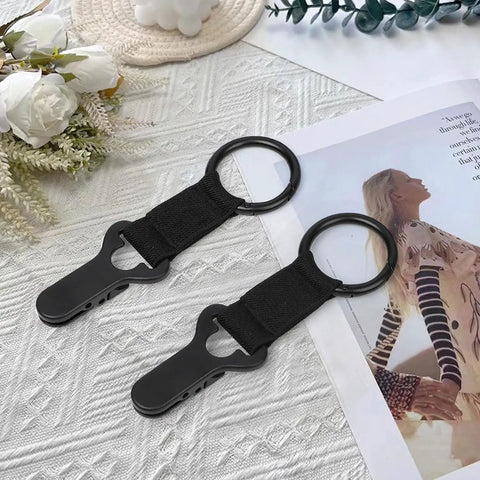 Hat Clip Travel Accessory 2 Pack For Luggage Bags Backpacks Hands Free Secure Hat Holder Keeps Hats Shaped Black