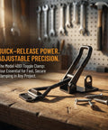 4 Pack Stainless Steel Adjustable Toggle Clamps With Quick Release Pull Latches Heavy Duty Toolbox Fasteners on workbench