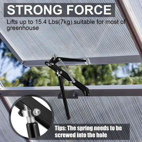 Two Pack Dual Spring Automatic Roof Vent Opener For Greenhouses Solar Powered Window Vent Opener Kit No Hassle Install Replacement For Gardening And Sensitive Ventilation Control