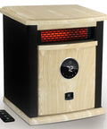 Portable Electric Space Heater That Cranks Up The Heat With 1500 Watt Infrared Quartz Elements, Modern Beige Cabinet with Remote