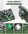 Two Pack Pillow Block Bearing Set UCF20412 Self Aligning With Square Flange Four Bolt Mount Built From Bearing Steel