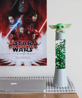 Star Wars Mandalorian The Child 14 Inch 3D Glitter Motion Lamp LED Night Light For Bedroom Decor on desk with Star Wars poster
