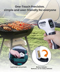 Infrared Temperature Gun For Meat And Auto Use with Adjustable Emissivity measuring grill temperature outdoors.
