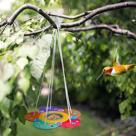 Two Pack Diy Wooden Bird Feeder Craft Kits For Kids Outdoor Fun, Hands On Arts And Crafts Bird Feeders To Paint on tree with bird
