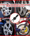 Pilot Bearing Puller Attachment for Slide Hammer Two Jaw Removal Tool in use on different wheels and gear setups.