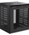 12U Enclosed Wall Mount Network Rack With Dual 1U Shelves Pre Mounted Fan Lockable Front Door Hardware Kit And 600mm Depth