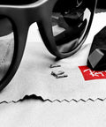 New Upgrade Heavy Duty Replacement Eyewear Hinge Screws And Precision Screwdriver For Wayfarer Shades on lens cleaning cloth.