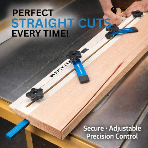 Table Saw Taper And Straight Line Jig For Quick Tapered Cuts And Dead On Straight Line Ripping, The Woodworking Jig For Chair Legs, Includes 36 Inch Miter Bar For Stable Setup And Versatile Home Workshop Use with 36 inch bar and adjustment knobs.