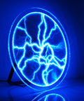 12 Inch Plasma Disc Light Plate With Dope Touch Responsive Glow, Music And Voice Activated Sensor, vibrant blue glow