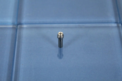 Close-up of a single collet from the Ten Piece Durable Shiny One Sixteenth Inch Rotary Tool Collet Bits Set for Dremel and Other Rotary Tools