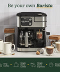 Barista Bar 4-In-1 Coffee Maker With Single Serve Pods And Three Brewing Sizes, 12-Cup Carafe Option, in kitchen setup