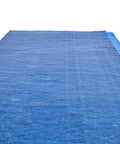 Heavy Duty Floor Underlayment Covers Four Hundred Square Feet showing blue polyethylene layer suitable for laminate and vinyl flooring.
