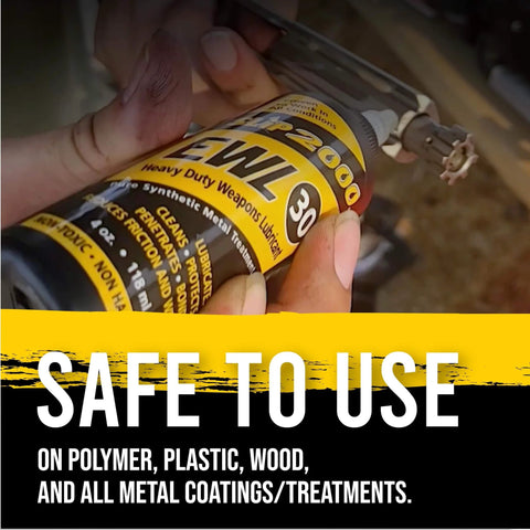 EWL30 Buddy Pack Extra Thick Synthetic CLP Lubricant For High Heat Environments, 100 Percent Pure Lubricant, shown in use