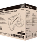 Heavy Duty Led Flood Light Sixteen Pack With Field Selectable 25 20 Or 15 Watts And Adjustable 3000 4000 Or 5000 Kelvin Lighting Delivers 1800 To 3000 Lumens For Outdoor Parking Lots And Job Sites In Matte Black Finish box angle with features and specifications visible.