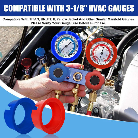 Gotta Have These Premium Rubber HVAC Gauge Boots That Fit Tight Around 3 1/8 Inch AC Manifolds To Shield Prized Refrigerant Dials From Rough Drops Solid Shop Quality Pack Of Two
