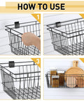 Installation steps for Two Large Black Slatwall Wire Baskets For Wall Mount 23.6 By 11.8 By 7.9 Inches Metal Slatwall Storage Baskets