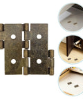Heavy Duty Double Folding Door Hinges For Room Dividers And Partition Screens, Cold Rolled Steel, Rust Proof, Easy Mounting, Retro Style Furniture Hinges, 20 Pack For Smooth, Sturdy Folding And Long Lasting Use, dark brown finish