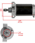 Mercury Marine Outboard Starter Replacement Fits 822462T1 50 30-50 hp engines, side and end view with dimensions.