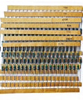 Massive 1000 Pack Metal Film Resistor Kit With 50 Values 0.25W 1% Tolerance resistors laid out showing different ohm values.