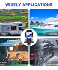 12V RV Water Pressure Booster Pump Self Priming 50 PSI 4 GPM On Demand Pump application in RVs, yachts, and outdoor washing