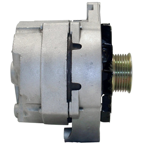 Reliable Remanufactured Alternator For Vehicles 3342311 showing a side view with premium bearings and double lip seals.