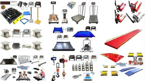 Heavy Duty 40 By 40 Inch Industrial Floor Scale With 5000 Lb Capacity And One Pound Accuracy displayed with various scales and accessories.
