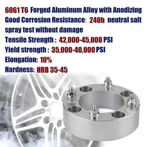 2 Inch 4x137 Wheel Spacers Set For UTVs And ATVs 4x137 Bolt Pattern 110mm Hub Bore 10x1.25 Studs 4 Pcs With Thread Lockers And Manuals