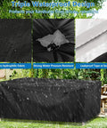 Waterproof Patio Furniture Cover For Square Table And Chairs 55 Inch By 55 Inch By 35 Inch with rain protection