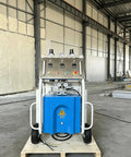 Professional Polyurethane Spray System Foam Application Machine with dual pumps in an industrial setting, designed for construction.