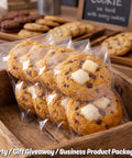 Clear 5x7 Inch Cellophane Bags With Self Sealing Closure For Cookies Candy And Party Favors Food Grade OPP Plastic Durable Packaging Bulk Pack showcasing cookies