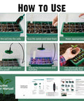 Instructions for using Six Pack Seed Starter Kit With Grow Light And 72 Cell Plant Starter Trays 3.9 Inch Humidity Dome