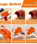 Pro Grade Depth Gauge And Pipe Deburring Tool Kit With Six Size Depth Gauge Set And Chamfer Reamer use demonstration