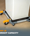 Heavy Duty Universal Mobile Tool Base with Swivel Casters under square bin, adjustable dolly 12x12 to 26x26 Inches, 400 lb capacity