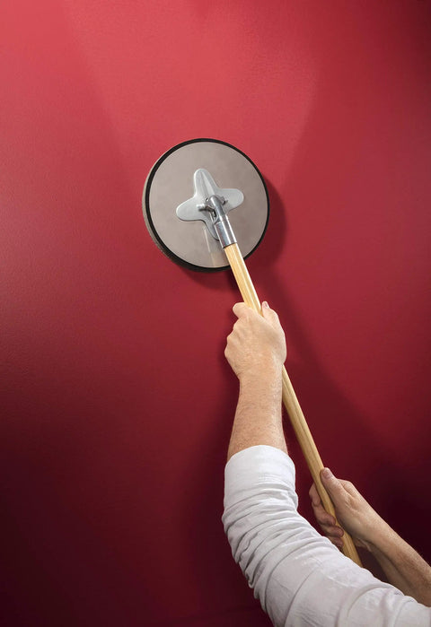 Using 9 Inch Radial Sander With Pivoting Hinge For Wall Safe Finishes No Fuss Disc Changes Acme Threaded Pole Compatible Pole Not Included on wall