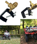 Boomless Spray Nozzle For ATV Sprayers With Brass Orifices 10 And 12 Beefy Portable 3 Inch Unit with Lawn Spraying Setup