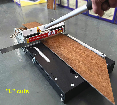 Eight Point Eight Inch Pro Vinyl Floor Cutter That Cuts All Vinyl Types From LVP To SPC And More With A Moveable Blade For Odd Angles