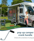 Replacement RV Pop Up Camper Crank Handle Durable Iron And Plastic Roof Lift Tool For Jayco Viking Coachmen Fleetwood Campers Easy To Install Reliable Lifting Mechanism Rust Resistant Handle Fits Multiple Models