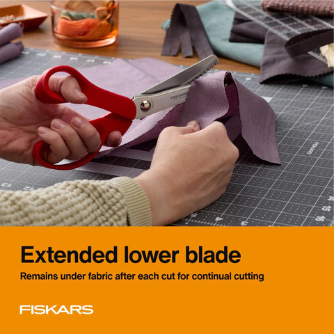Left Handed Pinking Shears For Fabric And Crafts, 8 Inch, Zigzag Blades That Prevent Fraying, Pro Grade Stainless Steel, True Left Hand Ergonomic Design With Contoured Handle For Maximum Control And Comfort
