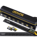 Built Tough Aluminum Digital Angle Finder And Precision Protractor Gauge with pouch, LCD display, and batteries.