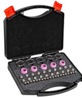 50 Piece Plasma Cutter Torch Consumables Kit With Storage Box Includes Nozzles Electrodes Shielding Cups And Wire Feeders