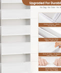 Detailed view of Closet Game Changer Six Shelf Over The Door Fabric Organizer Thickened Non Woven Hanging Storage with durable stitching.