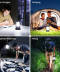 3200LM Camping Lantern With 4600mAh Phone Charger used for power outages, camping, emergency repairs, and hiking adventures