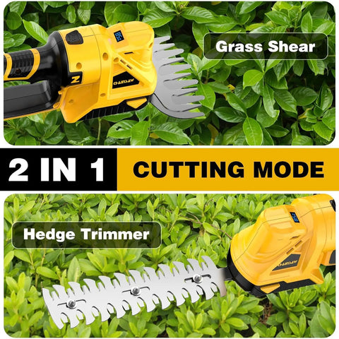 Cordless Hedge Trimmer With Dewalt 20V Max Battery Compatibility No Battery Included Lightweight Powerhouse In Use
