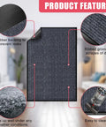 Front Door Mat 3 By 4 Ft Indoor Outdoor Entrance Rug With Non Slip Rubber Backing Heavy Duty Commercial Floor Mat in dark gray
