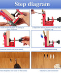 Pro Grade Pocket Hole Jig Kit With Metal Construction And Adjustable Drill Guides For 15 Degree Holes step-by-step diagram