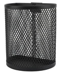Heavy Duty Industrial Alloy Steel Mesh Pen Holder With Wall Mount Hook Dope Space Saving Desk Organizer Badass Cup Stand For Office School And Creative Pros Straight Up Premium Gear in black mesh design.