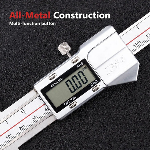 Offset Jaw Caliper 8 Inch 200mm Stainless Steel Vernier Caliper With Inch And Metric Readouts, High Resolution 0.01mm 0.0005in
